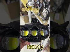 3 LED Στυλ κουκουβάγιας Μαύρο αλουμίνιο περίβλημα Μοτοσυκλέτα LED Φώτο προβολέα Φώτο φως