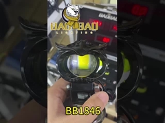 80V Design κουκουβάγιας λευκό κίτρινο ακρυλικό δαχτυλίδι μοτοσυκλέτα LED προβολείς