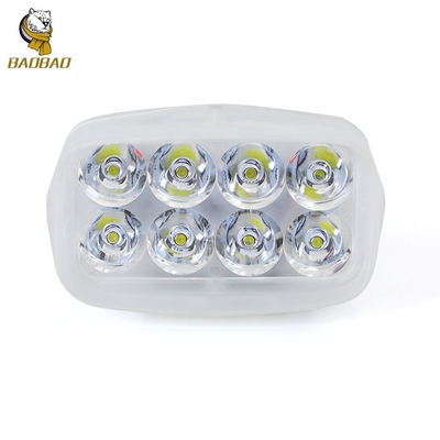 8 LED 12V πλαστικό λευκό περίβλημα πολλαπλό χρώμα για προβολείς LED μοτοσυκλέτας