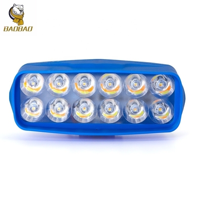12W Λευκό Κίτρινο Φλας Πλαστικό LED Μπλε Φως Φωτός LED για Μοτοσυκλέτες