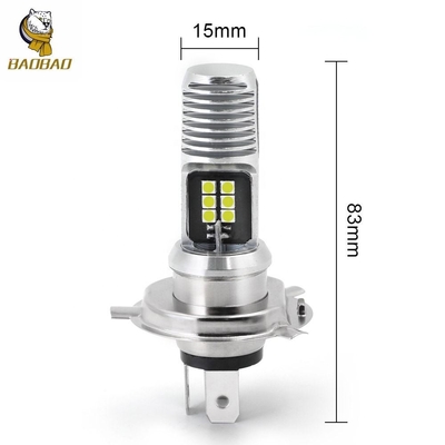 16W Λευκό μεταλλικό λαμπτήρα Μίνι LED οδήγηση Φως H4 BA20D ποδήλατο προβολέας