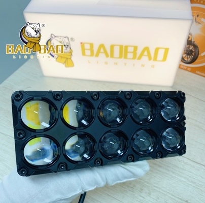 10 χάντρες Fog Light Αλουμίνιο RGB Λευκό Κίτρινο Φλας Δύο χρώματα Αντικείμενο για μοτοσυκλέτα